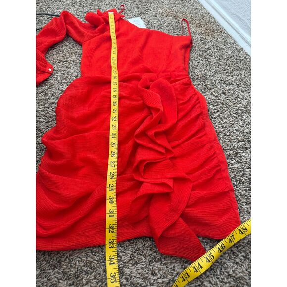 NWT Aria Cove Red One Shoulder Mini Dress Womens Sz 8 Holiday Event Evening - Picture 9 of 9